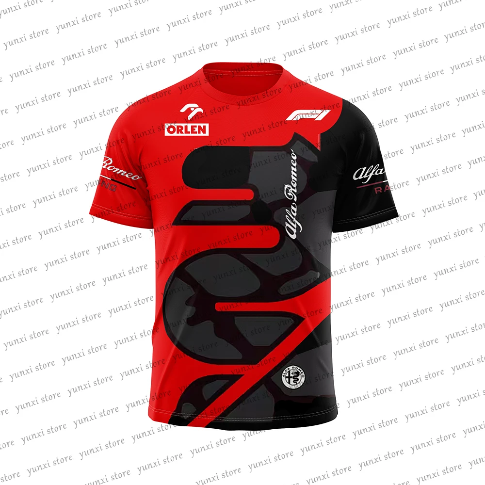 2023 Summer Hot Sale Men's T-shirt Suitable For Alfa Romeo Racing Outdoor Extreme Sport Quick Drying Top
