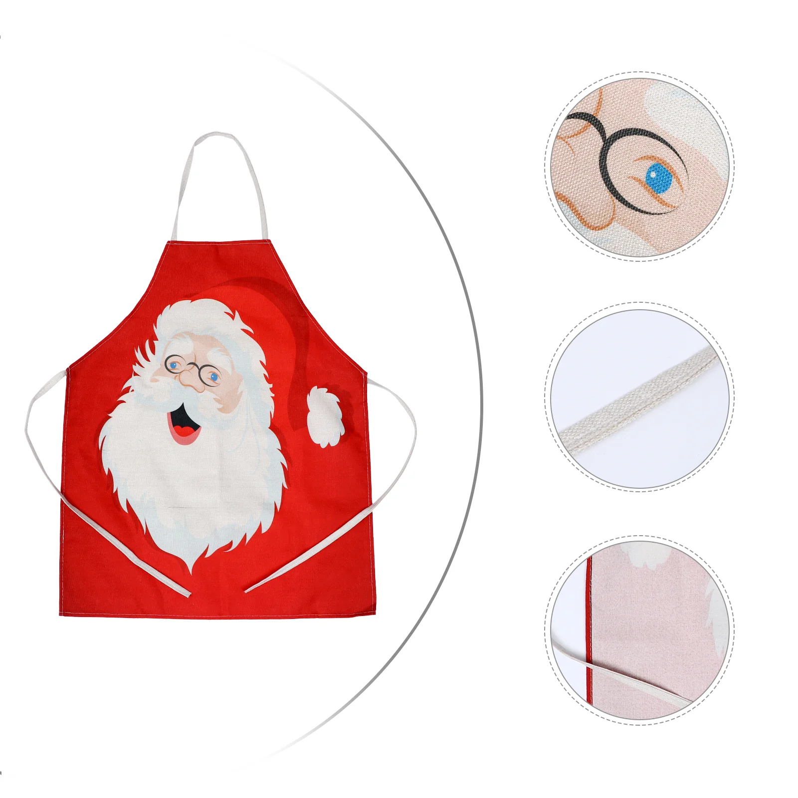 

Christmas Aprons Adjustable Santa Claus Kitchen Cooking Apron Christmas Xmas Holiday Costume Party Supplies Gifts for Men Red