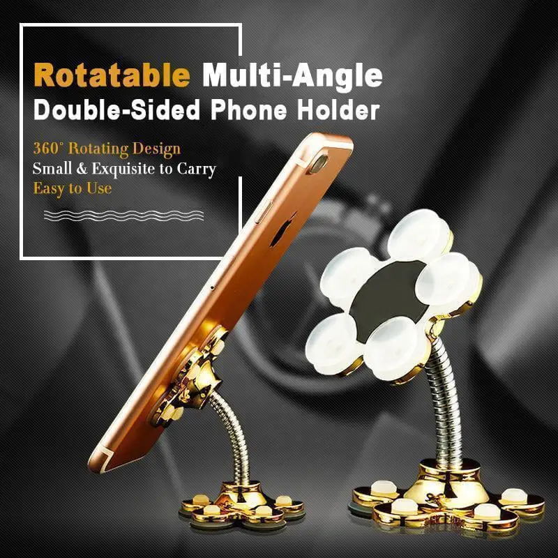 

Rotatable Multi-Angle Double-Sided Phone Holder Flower Magic Suction Cup Car Phone Stand 360 Rotatable Holder Mount Random Color