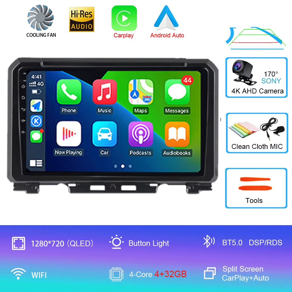 Android 15 для Suzuki Jimny JB64 JB74 2018 2019 2020 Antoradio 2 Din Автомобильный мультимедийный стереоплеер GPS-навигация Wi-Fi DSP 9-дюймовый