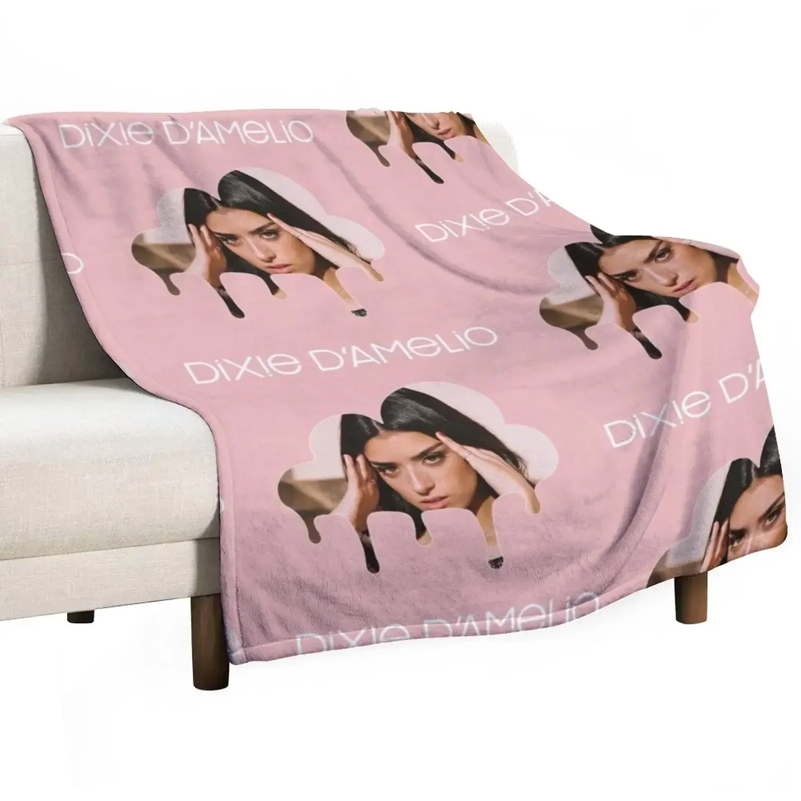 Одеяло с логотипом Dixie Dɺmelio 2 идеи подарков на день Святого Валентина одеяла из