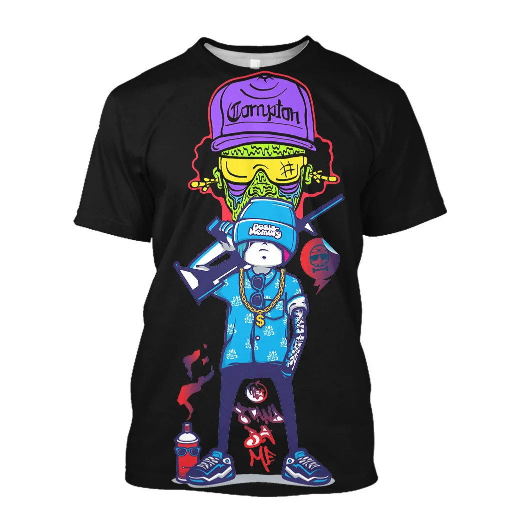 

Jumeast Drip 3D Graphic T Shirts Hip Hop Doodle Printed T Shirty Baggy Splatoon Anime Funny 90s Streetwear Aesthetic clothing