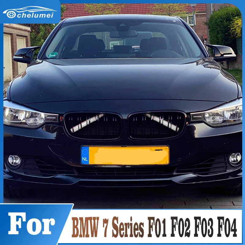 

Front Grille Trim Strips For BMW 7 Series F01 F02 F03 F04 Series Sport Style Strip Cover Frame Car Decorations Stickers