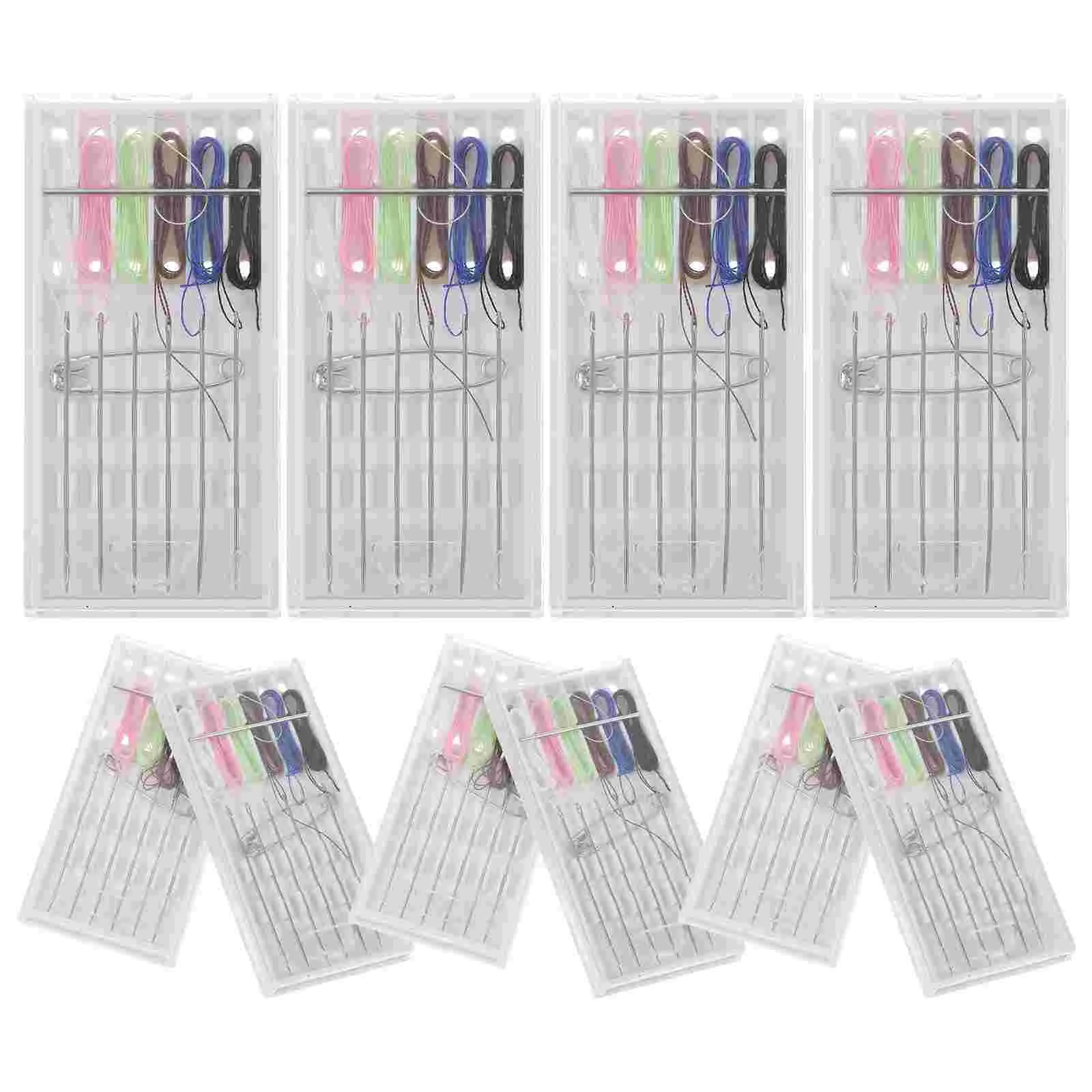 

Kit Sewing Travel Needle Threaded Thread Fix Mini Repairing Hotel Quick Hand Clothing Pre Grooming Set Portable Diy Emergency