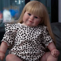 reborn baby doll high quality 3d painted reborn toddler doll 60cm soft silicone baby girls doll