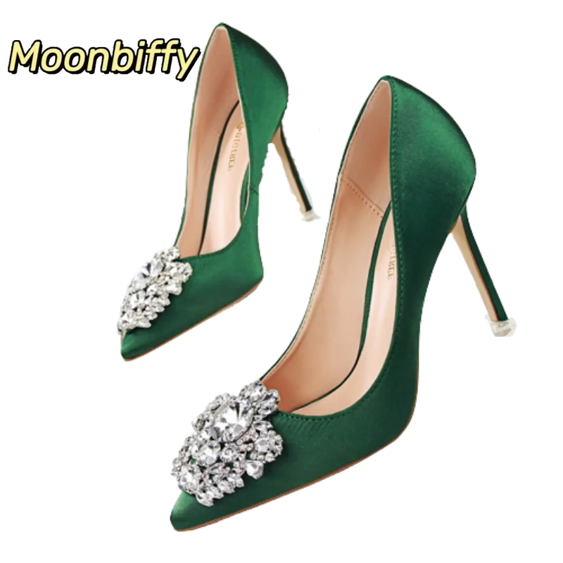 

Туфли-лодочки BIGTREE стразы женские туфли на шпильках пикантные туфли на высоком каблуке свадебные туфли Роскошные женские туфли на каблуке д...