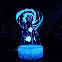 naruto 3d night light acrylic colorful uchiha itachi 7 color touch night light bedroom led table lamp children toy birthday gift