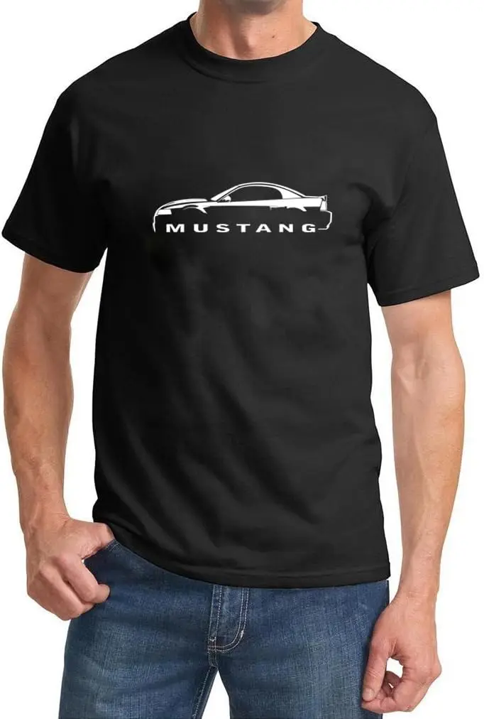 1999-04 Футболка Ford Mustang Coupe Classic Outline Design черная
