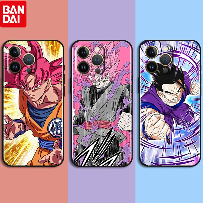 

Cartoon Dragon Ball Z Goku For Apple iPhone 13 12 11 Pro Max Mini XS Max X XR 6 7 8 Plus 5S SE2020 Soft Black Phone Case Cover