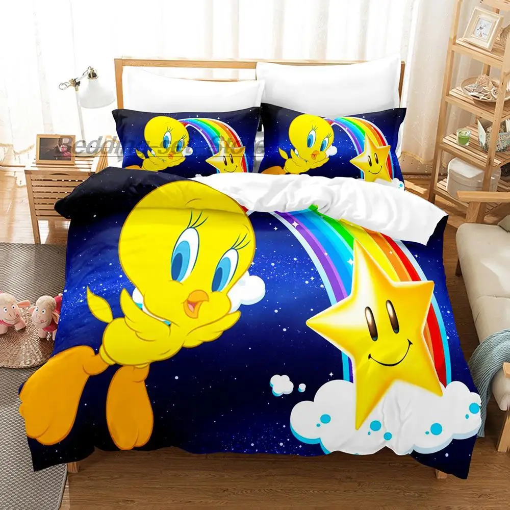 Комплект постельного белья из двух предметов с 3D-принтом птиц |