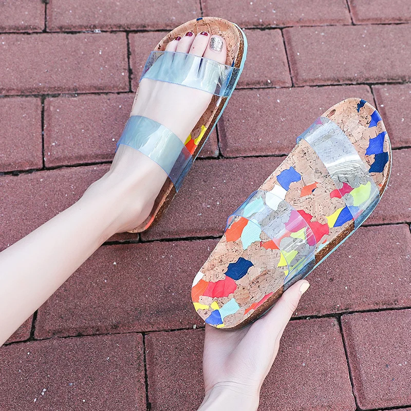 

New Women Shoes Comfy Platform Flat Sole Ladies Casual Soft Sole Correction Sandal Transparent Leisure Slippers Large Size 35~42