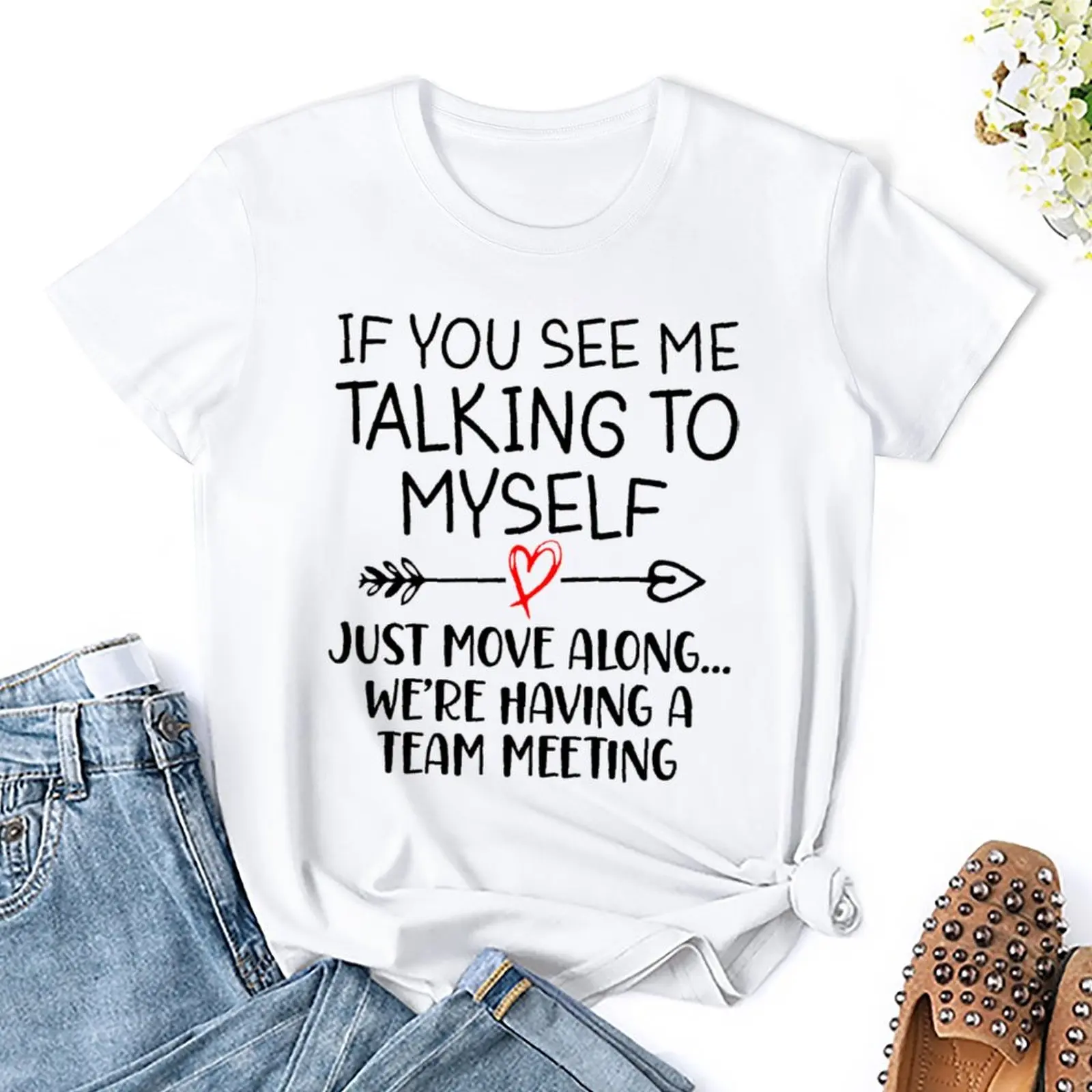 

If You See Me Talking To Myself Just Move Along 13 100% Cotton Movement Cute High Quality Activity Competition T-shirts USA Siz