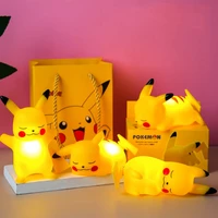 pokemon pikachu night light cute anime figure bedside lamp for kids bedrooms ornaments childrens luminous toys christmas gifts
