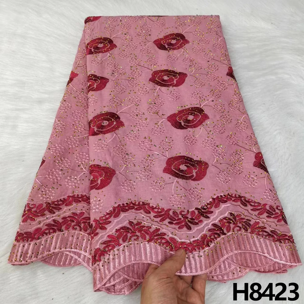 

HFX Swiss Lace Fabric 2023 High Quality 100% lace 5 yards African Lace Fabric Nigerian Swiss Lace Party dress