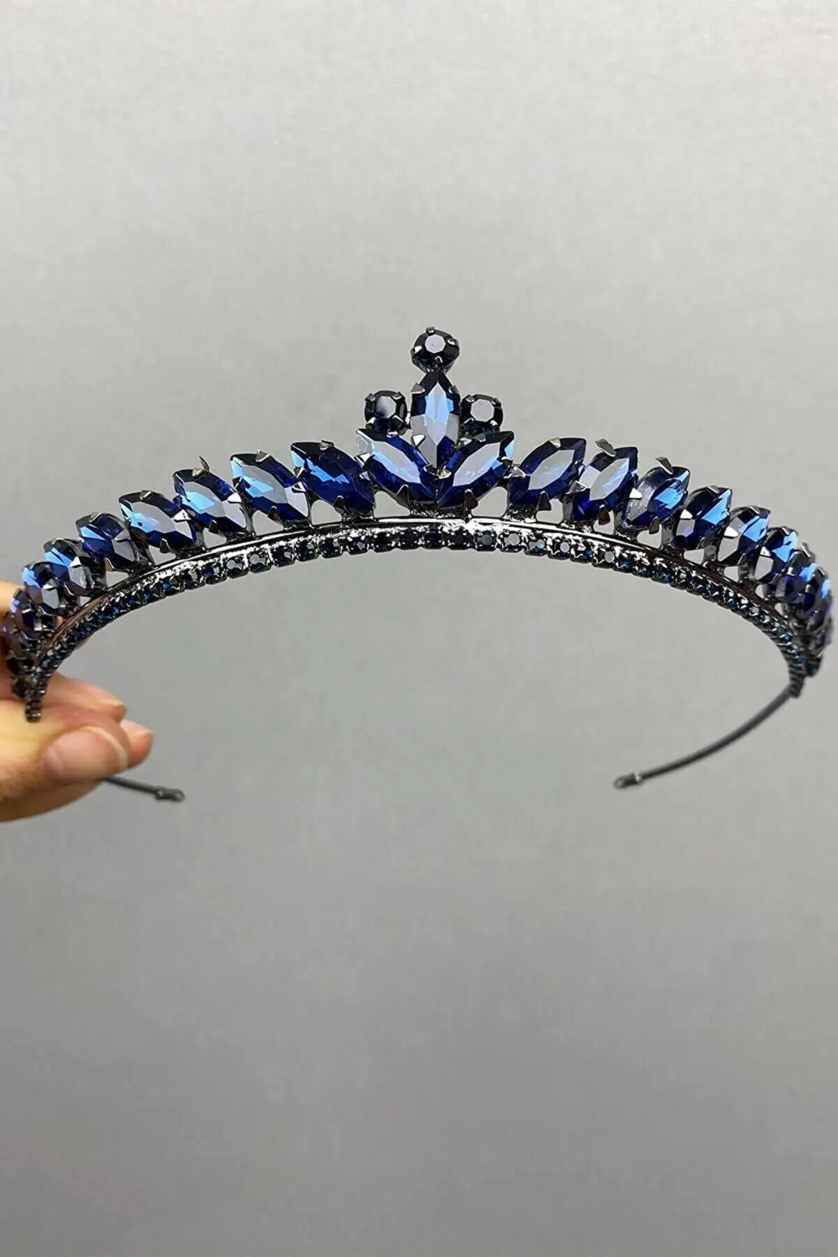 

Navy blue Ece Model Thin in Bridal Henna Crown Charming Bridal Crown wedding Hair Accessories for 2022 Marriage