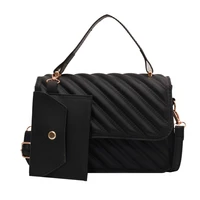 new striped shoulder bag leather bags for women fashion solid color handbags purses lipstick bag satchels bolsa feminina gifts