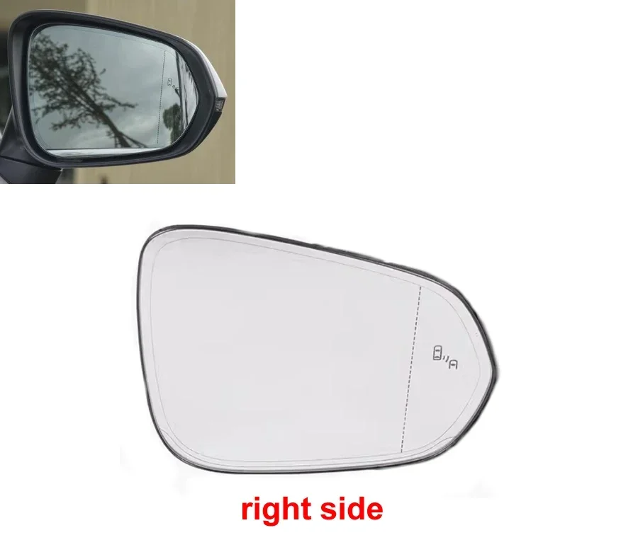 

Автомобильные зеркала для Lexus RX RX300 RX350 RX450 2015-2023, зеркальные линзы, внешние боковые светоотражающие стеклянные линзы с подогревом, слепая зона