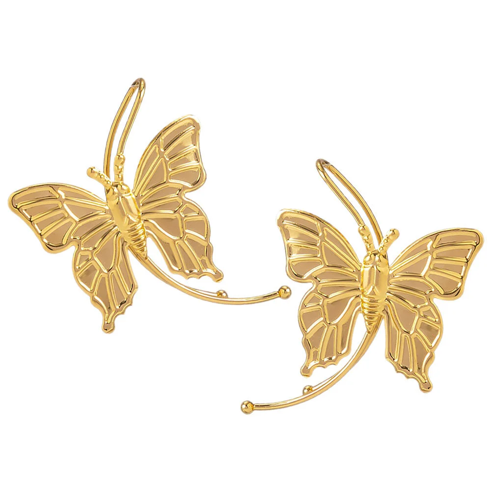

1 Pair Butterfly Cuffs Fairy Ear Cuffs Dainty Earrings Wedding Bride Climber Ear Wrap Jewelry
