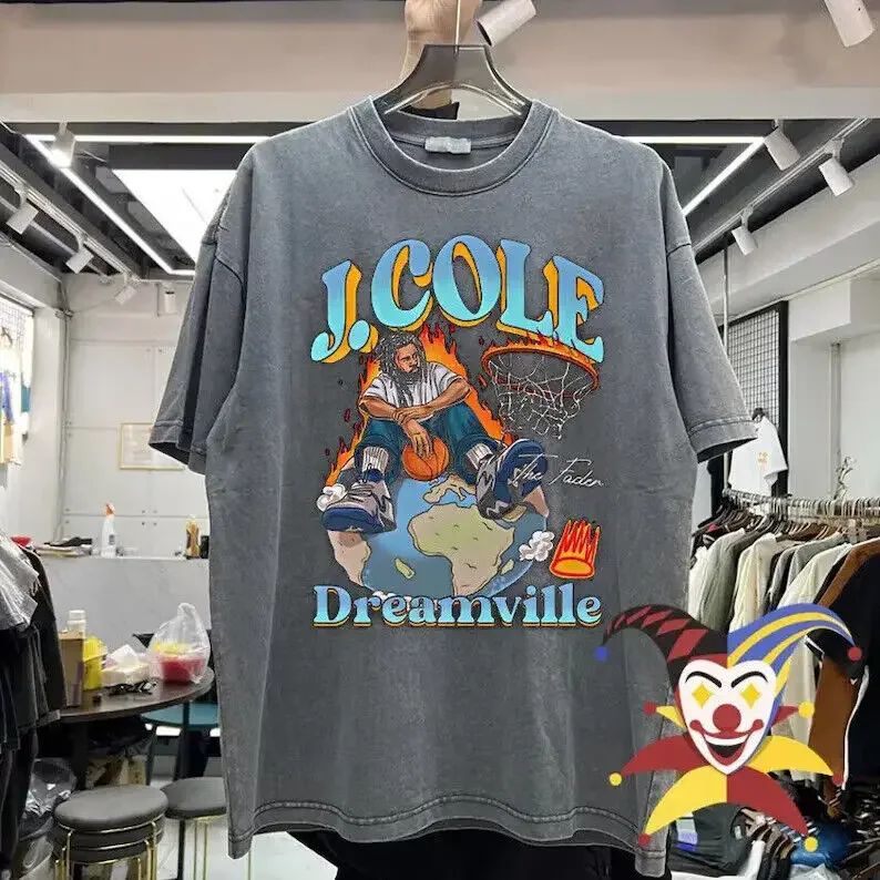 Винтажная Футболка J Cole Dreamville футболка рэп хип-хоп AN34185