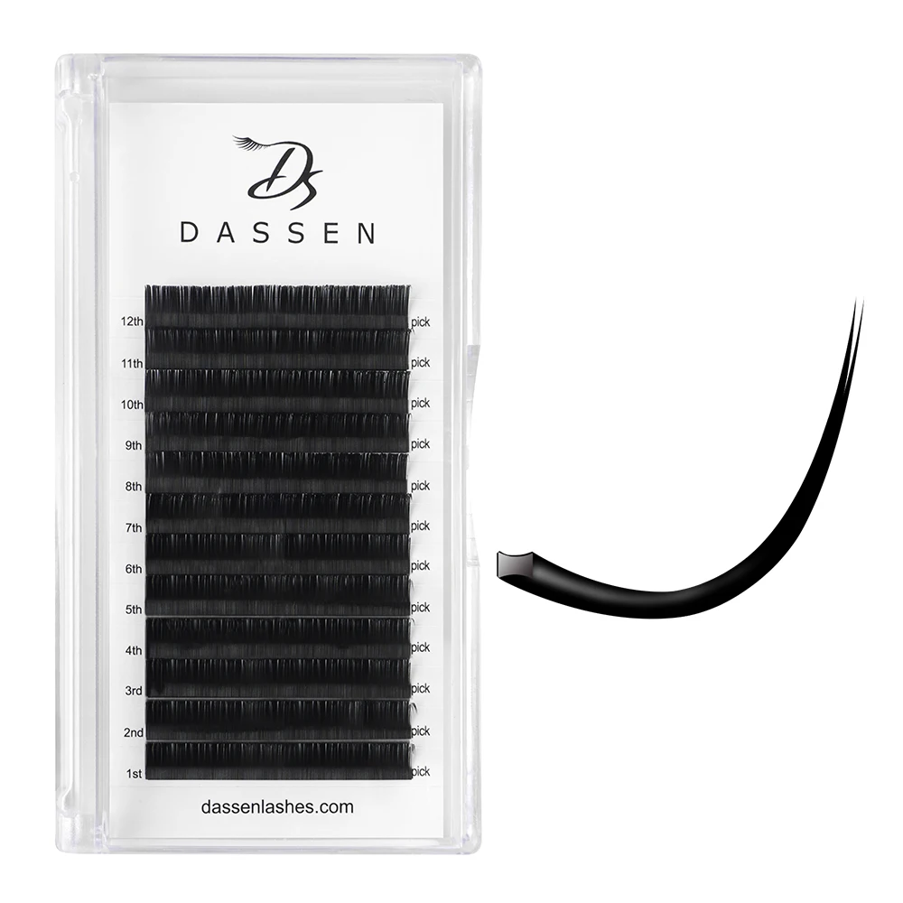 

Super Soft Ellipse Lashes 0.15 0.20 Thickness Natural Faux Mink Lashes 8-15 C/D Curl Split-Tips Flat Eyelash Extensionp