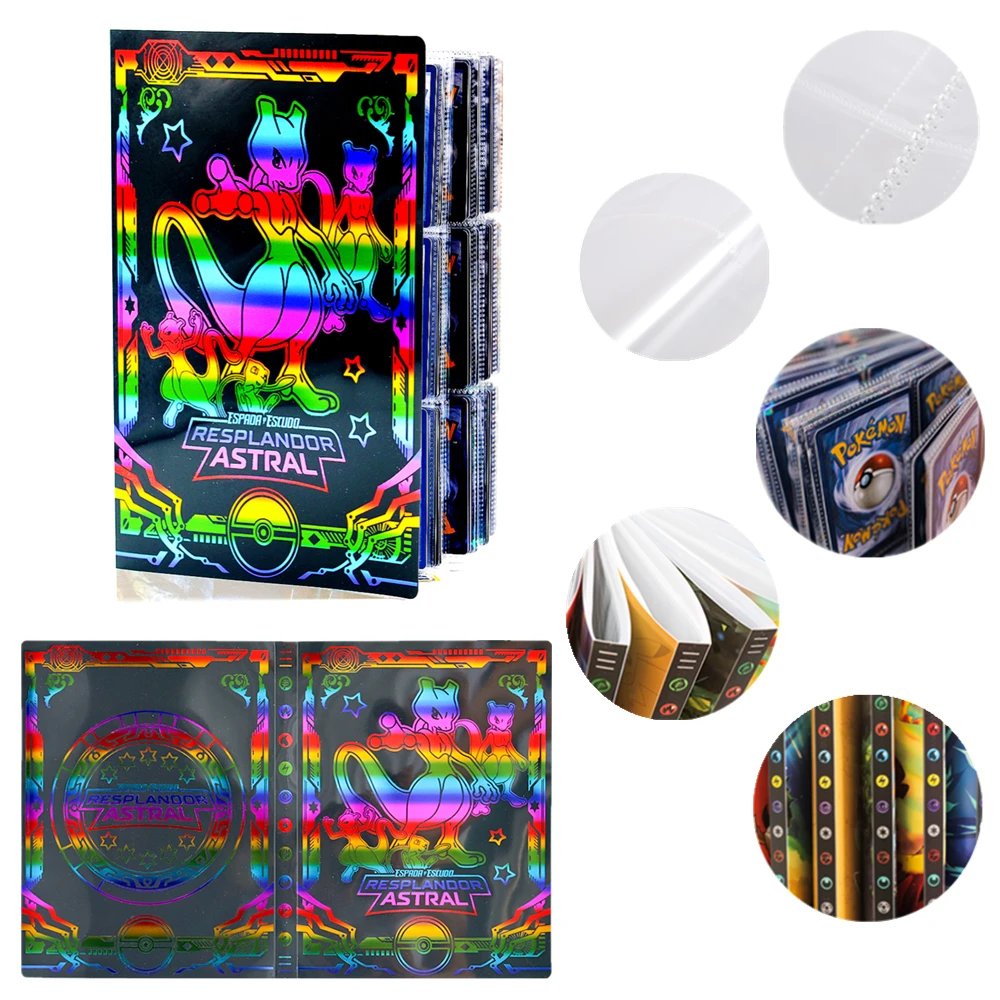 

Альбом Pokemon, карта, большая книга, 432 шт., 9 карманов, карточка для хранения, блокнот Гранде, большая загрузка, блестящая игра, папка, коллекцион...