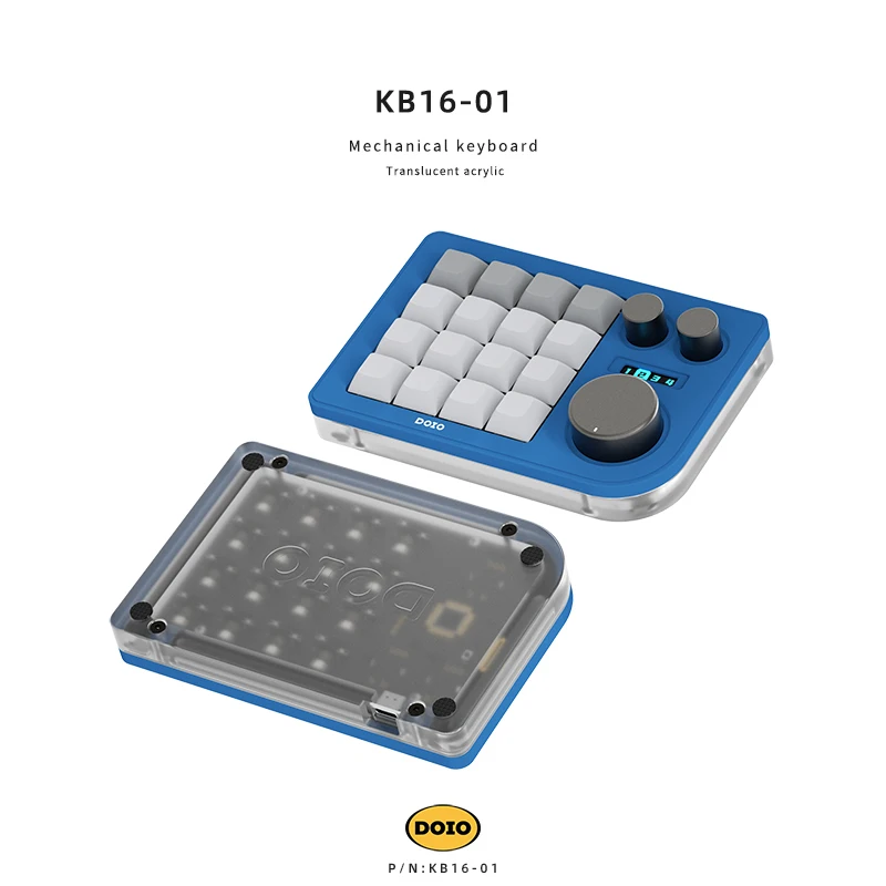 Механическая клавиатура DOIO дизайнерская мини-клавиатура RGB с тремя ручками