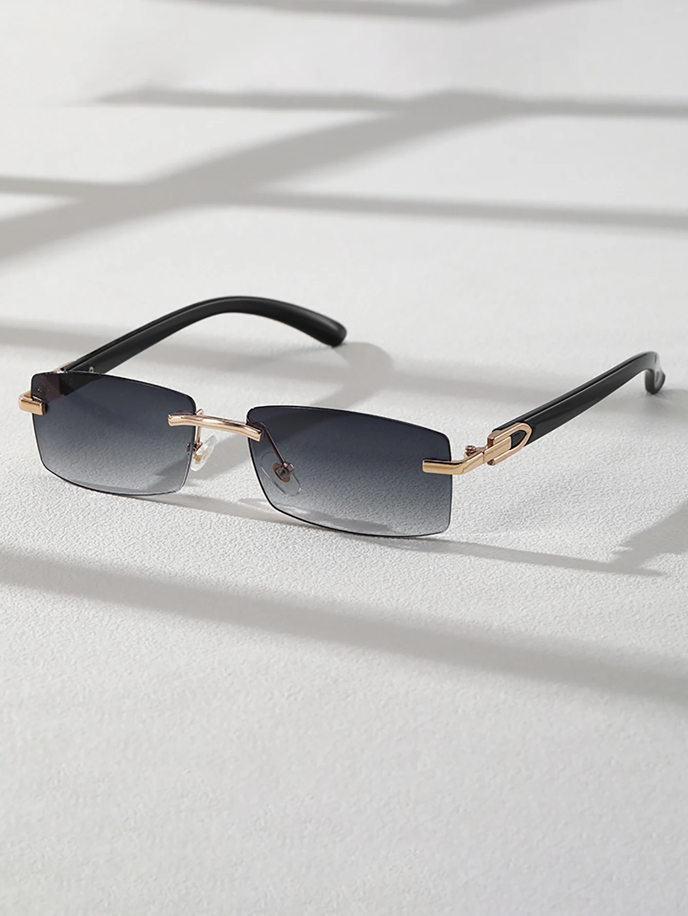 1 шт. прямоугольная металлическая оправа без оправы