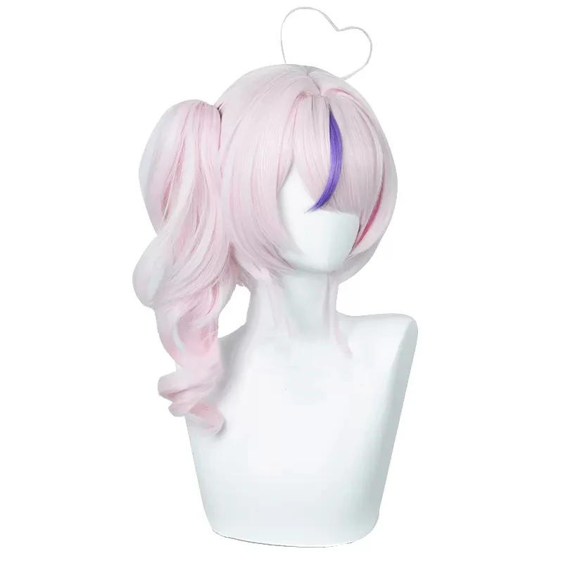 

Парик для косплея Мария марионетта, Короткие вечерние розовые волосы для хвоста, длиной 42 см, с шапочкой