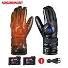 Мотоциклетные Перчатки HEROBIKER с подогревом, перчатки с электрическим подогревом, теплые водонепроницаемые перчатки для сенсорного экрана, зимние аксессуары для верховой езды, зима