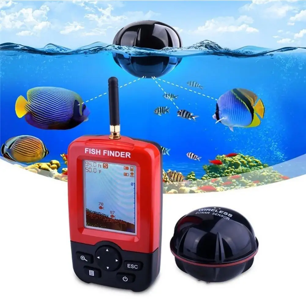 Wireless Portable Fish Finder Lake Sea Fishing Smart Depth Alarm Sonar Sensor
