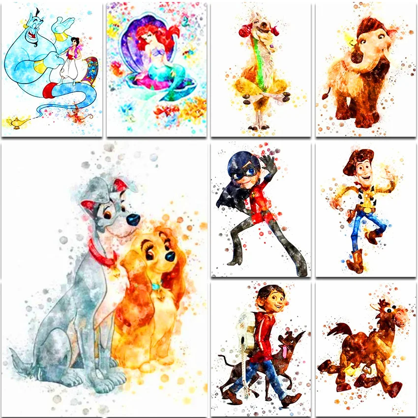 

Diamond Painting Disney Princess Full Square&Round 5D Embroidery Mosaic Cartoon Snow White Cross Stitch Toy Story Winnie
