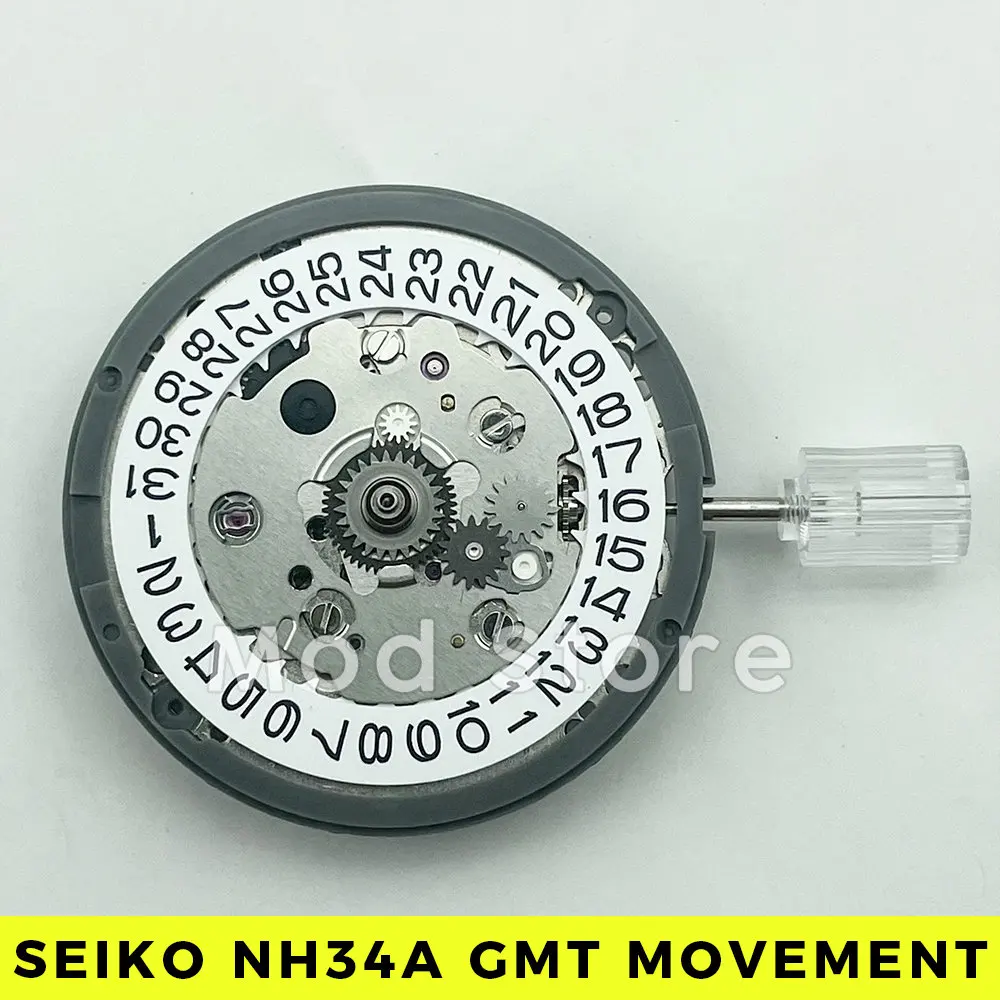 New NH34 NH34A 4R34 GMT Automatic Movement SKX Mods 4 Hands GMT Function TMI