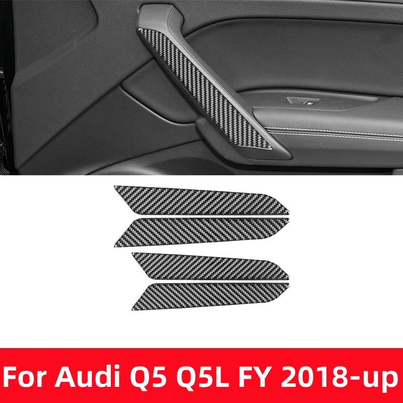 

Для Audi Q5 Q5L FY 2018-2023 автомобильные аксессуары из углеродного волокна интерьер авто дверь подлокотник панель отделка наклейка крышка модификация Декор