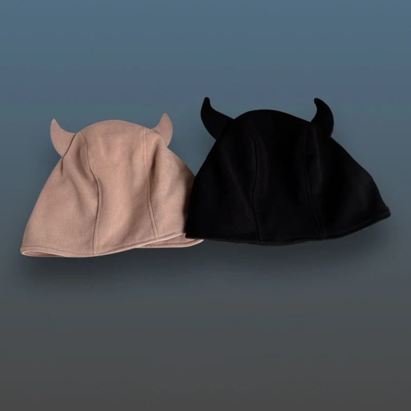 

Шляпа с дьявольским рогом шляпа с ушами дьявола шляпа-бомбер шляпа маленького дьявола шляпа-охотник шляпа с капюшоном зимняя женская