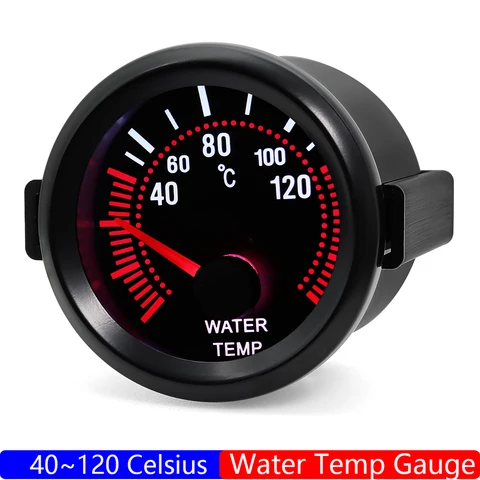Измеритель температуры воды, 2 дюйма, 52 мм, 40-120 ℃, с датчиком 1/8NPT, индикатором температуры воды для бензиновых гоночных автомобилей, 12 В