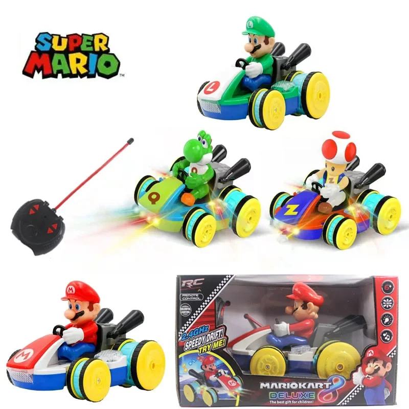 Super Marios Bros радиоуправляемый автомобиль Yoshi Toad модель фигурки подвижные куклы