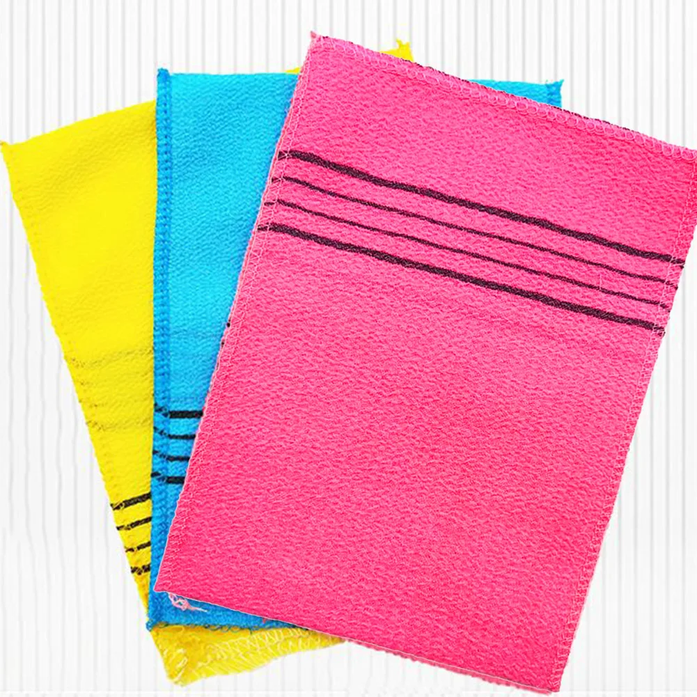 

5 Pcs Korean Italy Asian Exfoliating Bath Washcloth Body Scrub Shower Soft Towel Home Garden Bath Towels Washcloths