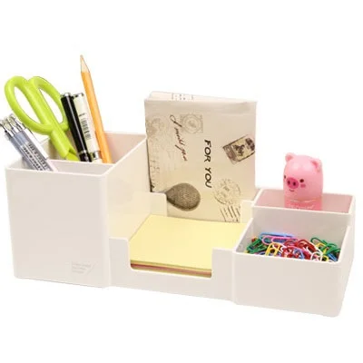 

Pen holder desk new fashion multi-function Korean desk storage box office supplies stationery pen box plastic pens holder set