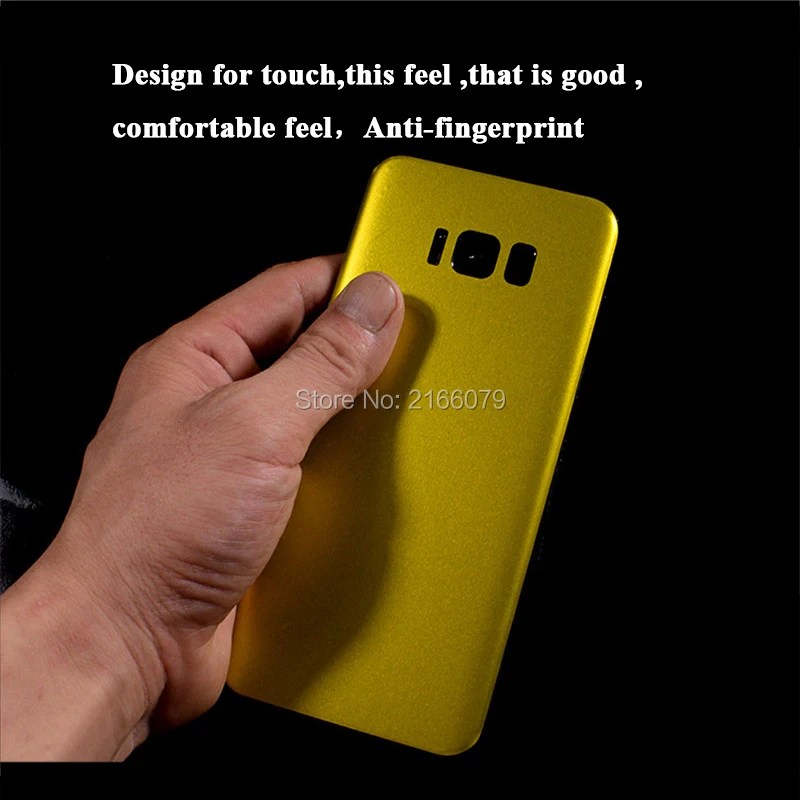 Для Samsung Galaxy S8 S7 S6 Edge Plus задняя крышка металлическая наклейка матовая ледяная