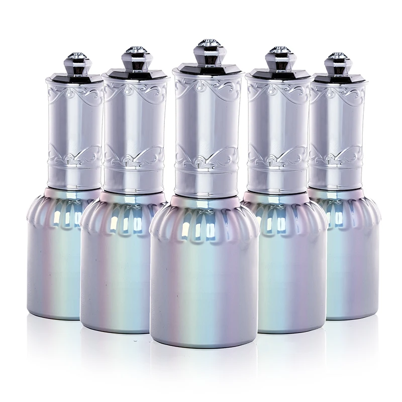 

5-30pcs 15ml Empty Nail Polish Bottle Nail Gel Bottle Container Nail polish Remover Bottle Glass Silver Refillable Nail Bottle