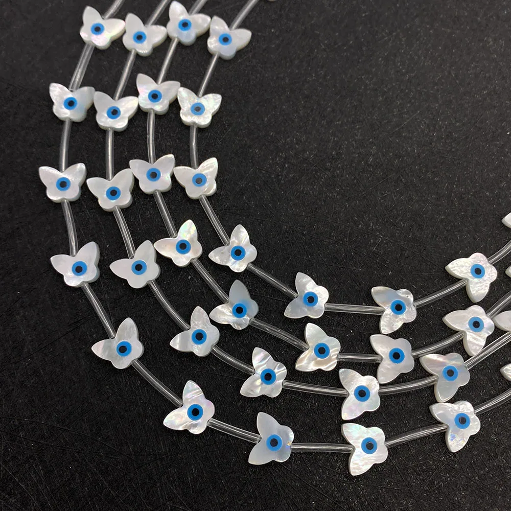 

Exquisite Natural Shell Butterfly Shape Beads 6-10mm Devil's Eye Charm Fashion Jewelry DIY Necklace Earring Bracelet Accessories