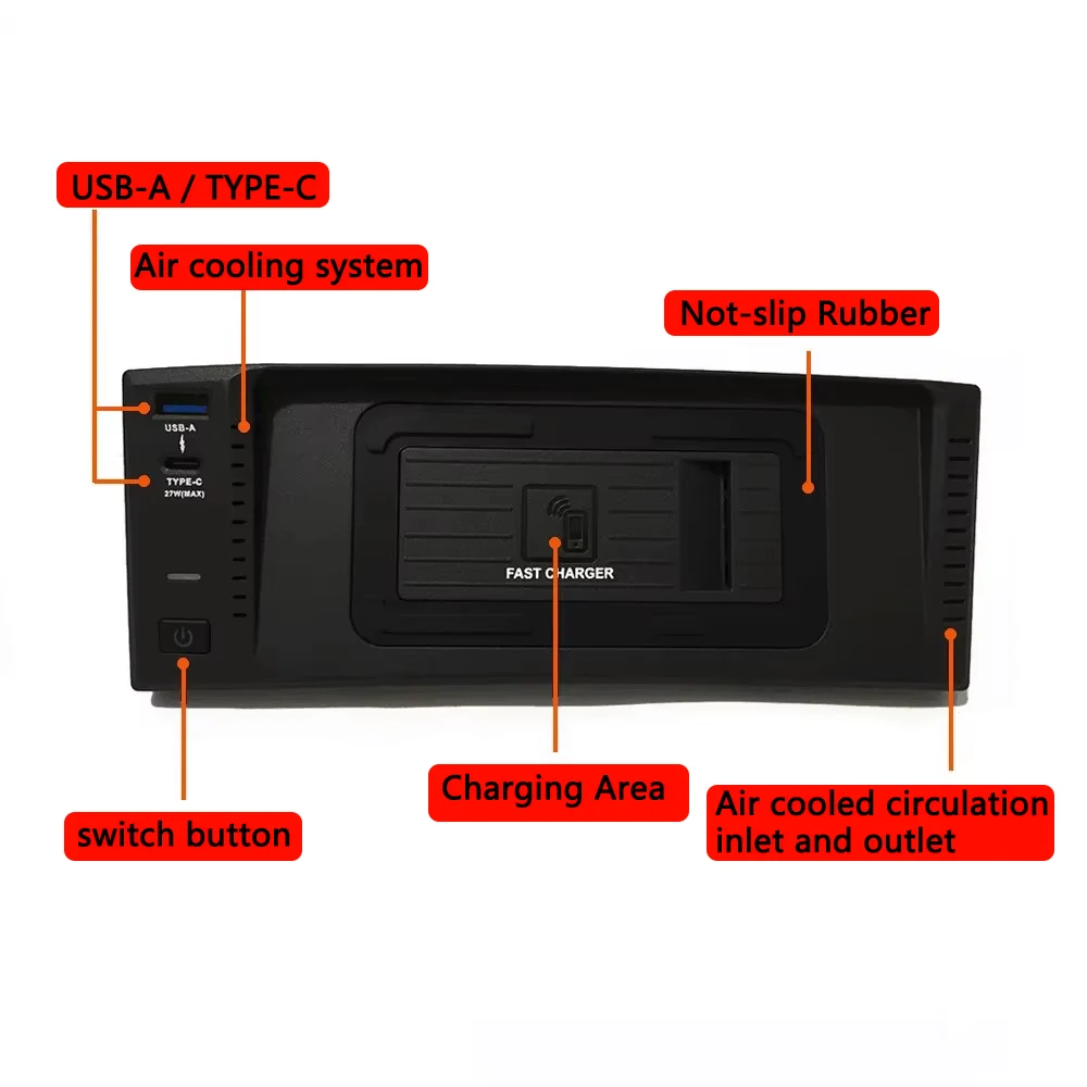 Автомобильная беспроводная зарядка для Audi A6 C7 A7 S6 RS6 S7 RS7 2011-2018 держатель телефона