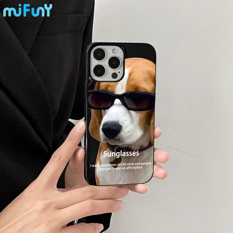 

Mifuny Cute Phone Case 14Pro Funny Sunglasses Cat Cool for IPhone11 13Pro Max Lovely Couple Soft Shockproof Back Phone Cover