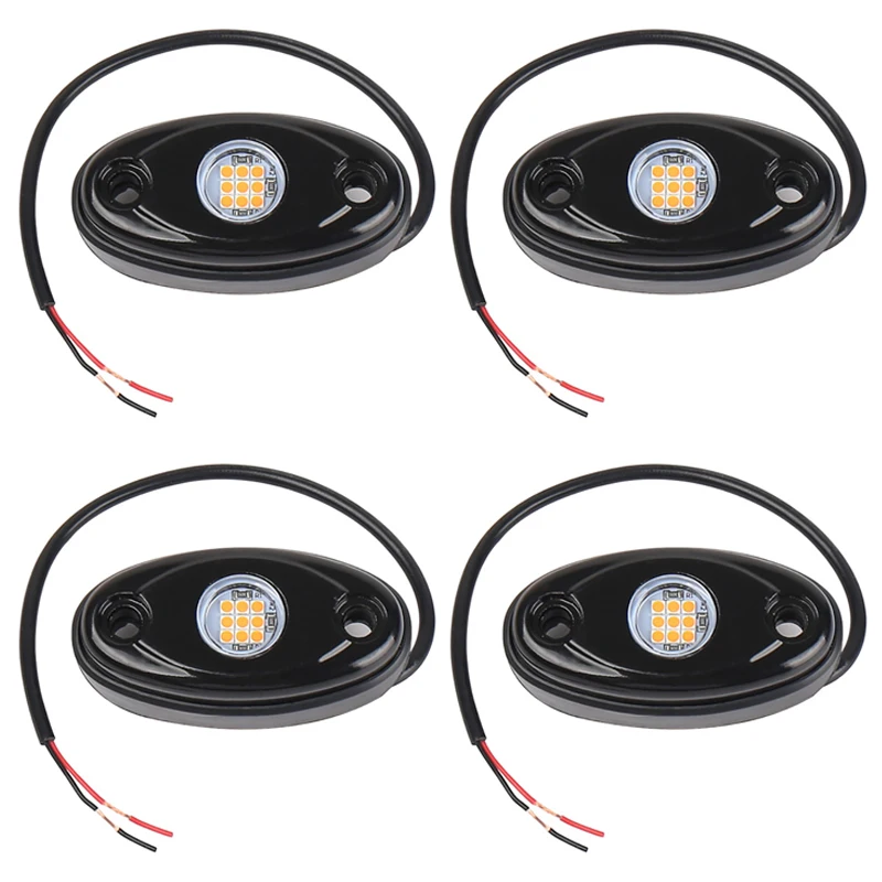 4 шт. 9 светодиодов супер яркий комплект каменных фонарей светодиодный