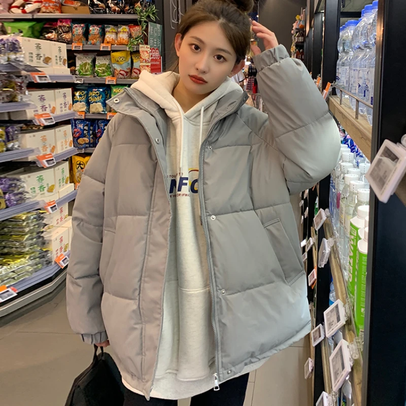 Winter Jacket Women's Thick Warm Down Cotton Jacket Parker Coat Women's Casual Loose Korean 2021 New Short Winter Women's Jacket