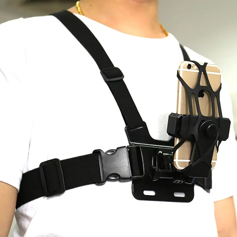 

Adjustable Phone Clip Holder with Gopro Chest Belt/ Head Strap for iPhone Samsung Huawei xiaomi smartphone for Outdoor Sports
