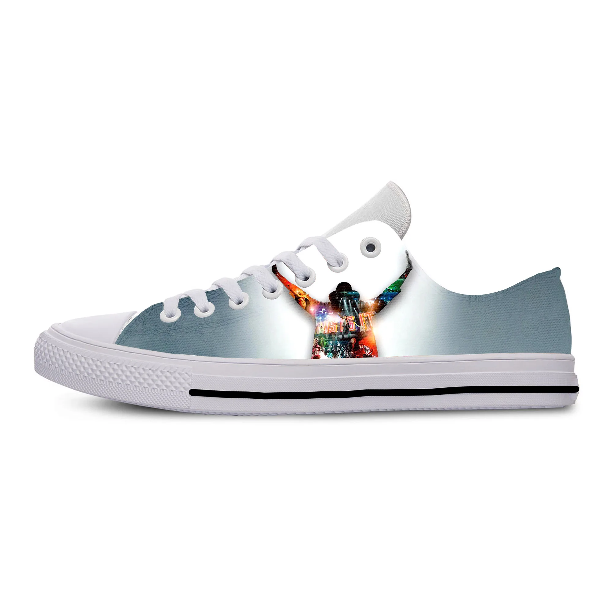 

Кроссовки в стиле Харадзюку для мужчин и женщин, популярная повседневная обувь с аниме Майклом Джексоном, полукеды