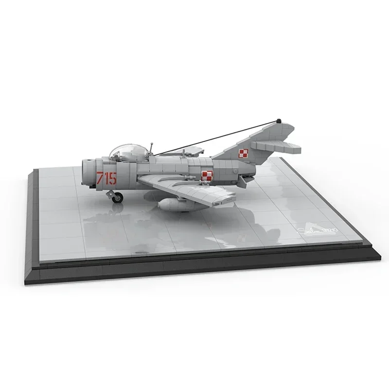 Строительные блоки Moc военная модель MiG-15 боец технические кирпичи сделай сам