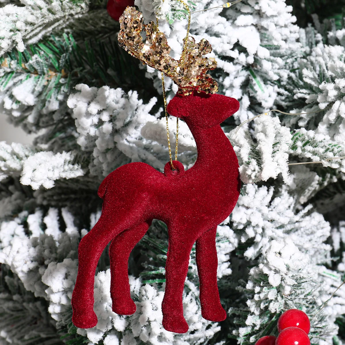 Рождественское искусственное украшение в виде оленя на Рождество 2024 Новый год 2025