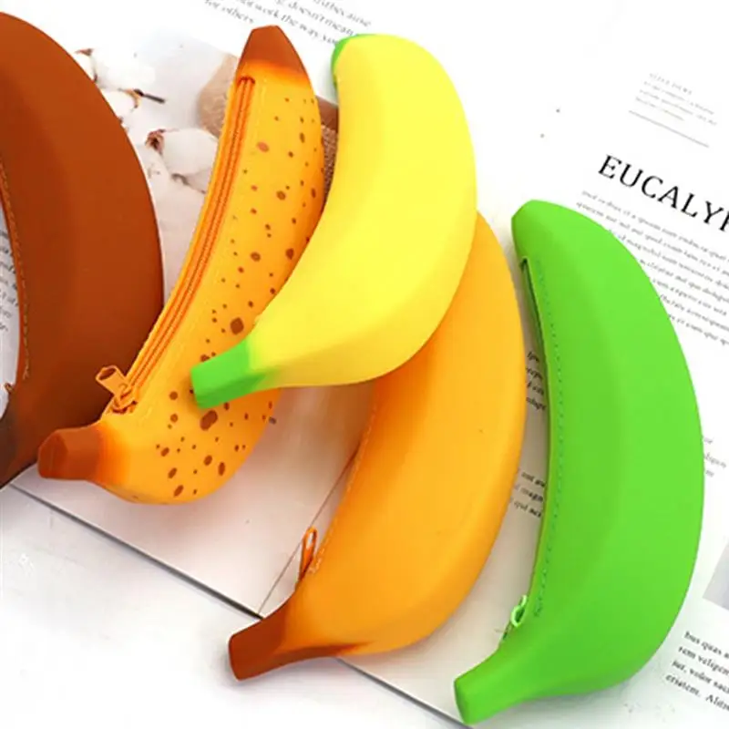 

4 шт., силиконовые чехлы для карандашей в форме банана